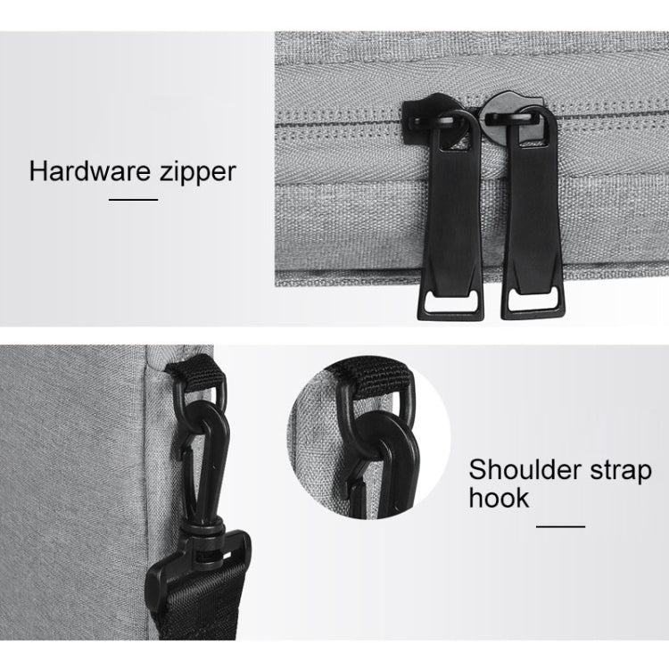 ST01S Waterproof Oxford Cloth Hidden Portable Strap One-shoulder Handbag for 14.1 inch Laptops (Dark Gray) - HoMEdemic™ 
