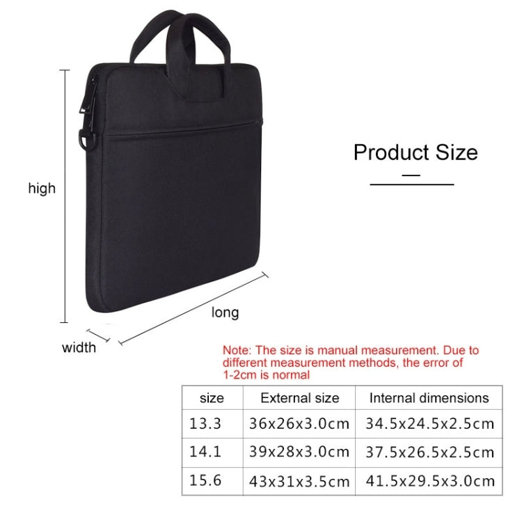 ST01S Waterproof Oxford Cloth Hidden Portable Strap One-shoulder Handbag for 14.1 inch Laptops (Dark Gray) - HoMEdemic™ 
