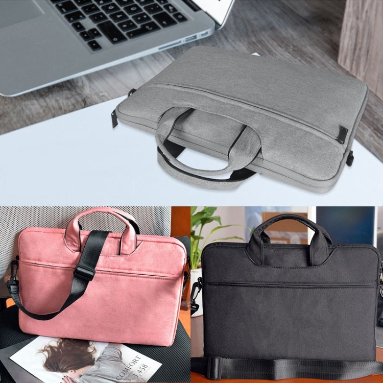 ST01S Waterproof Oxford Cloth Hidden Portable Strap One-shoulder Handbag for 14.1 inch Laptops (Dark Gray) - HoMEdemic™ 