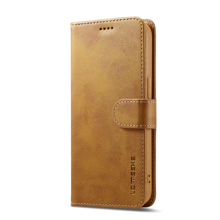 LC.IMEEKE Calf Texture Horizontal Flip Leather Case For iPhone 16e(Yellow) - HoMEdemic™ 