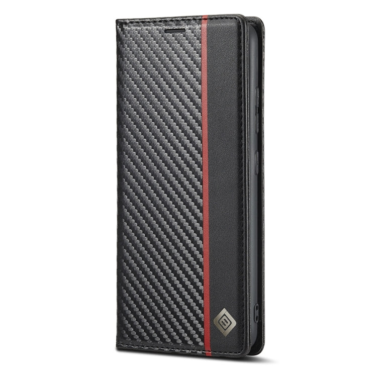 LC.IMEEKE Carbon Fiber PU + TPU Horizontal Flip Leather Case with Holder & Card Slot & Wallet For Samsung Galaxy A32 5G(Vertical Black), For Samsung Galaxy A32 5G - HoMEdemic™ 