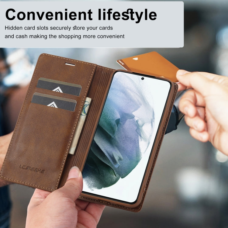 LC.IMEEKE RFID Anti-theft Leather Phone Case, For Samsung Galaxy S21+ 5G - HoMEdemic™ 
