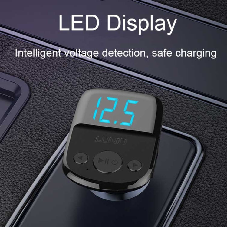 LDNIO C706Q QC3.0+AUTO-ID Car Bluetooth FM Music Digital Display Car Charger with Type-C/USB-C Cable - HoMEdemic™ 