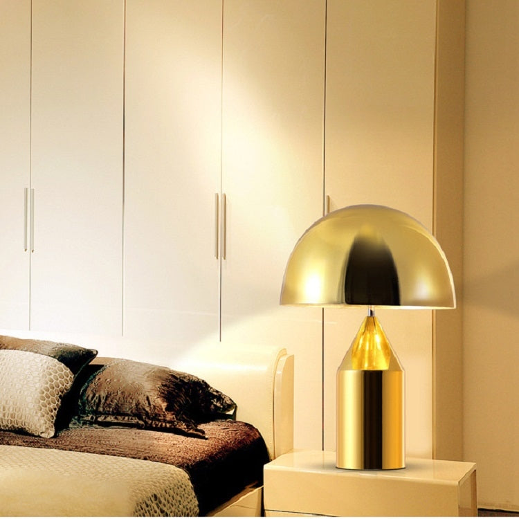 LED Metal Mushroom Table Lamp Bedroom Decorative Table Lamp EU Plug, Size:S - HoMEdemic™ 