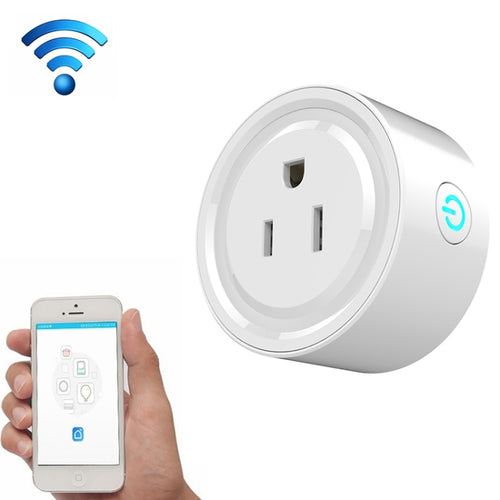 10A Round Shape WiFi Mini Plug APP Remote Control Timing Smart Socket Works with Alexa & Google Home, AC 100-240V, US Plug - HoMEdemic™ 