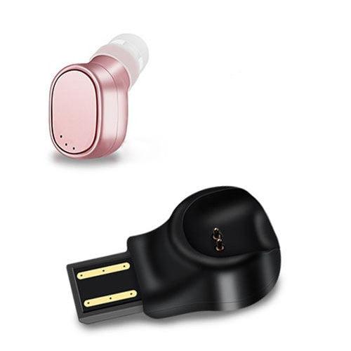 LESIRI X12 Bluetooth Headset Mini Wireless Earphone Portable USB Magnetic Charging Headset Sport Earbud Headset for iPhone(Rose Gold) - HoMEdemic™ 