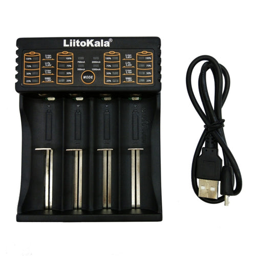 LiitoKala lii-402 4 In 1 Lithium Battery Charger for Li-ion IMR 18650, 18490, 18350, 17670, 17500, 16340(RCR123), 14500, 10440 - HoMEdemic™ 