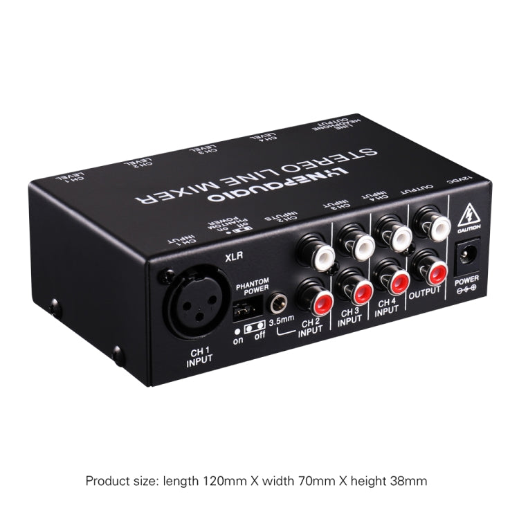 LINEPAUDIO B895 Five-channel Stereo Microphone Mixer with Earphone Monitoring - HoMEdemic™ 