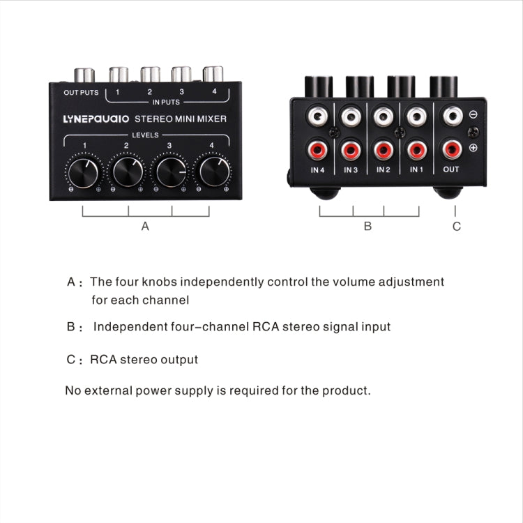 LINEPAUDIO B896 Four-channel Sassive Mixer - HoMEdemic™ 