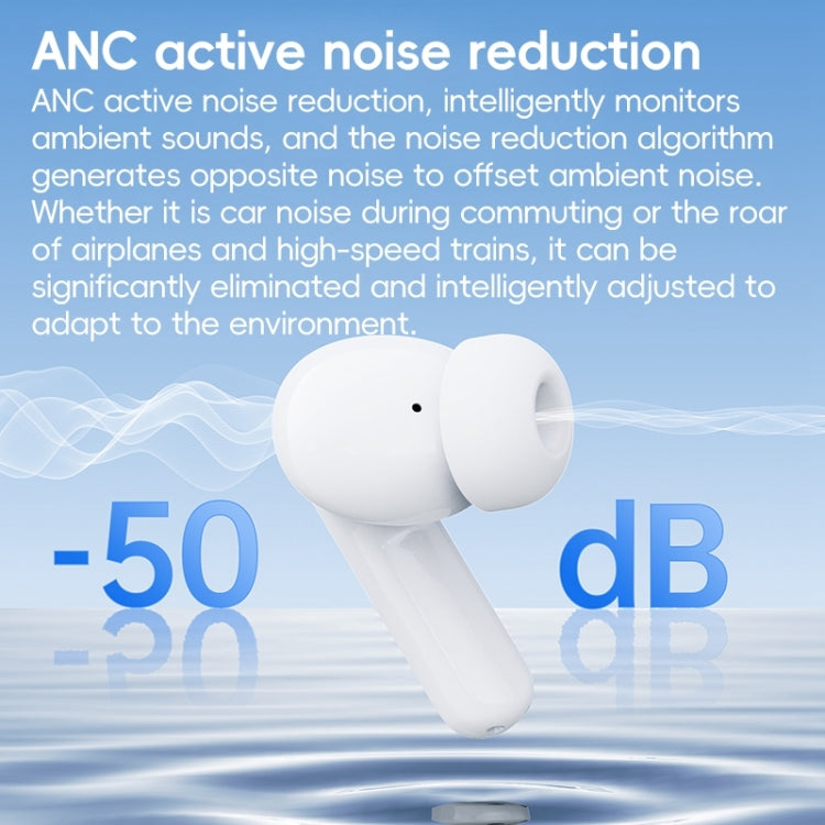 Langsdom TA08 Active Noise Reduction Wireless Bluetooth Earphone(White) - HoMEdemic™ 