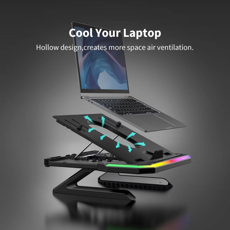 Laptop Stand with RGB Lighting 9-Level Adjustable Notebook Stand(Pink) - HoMEdemic™ 