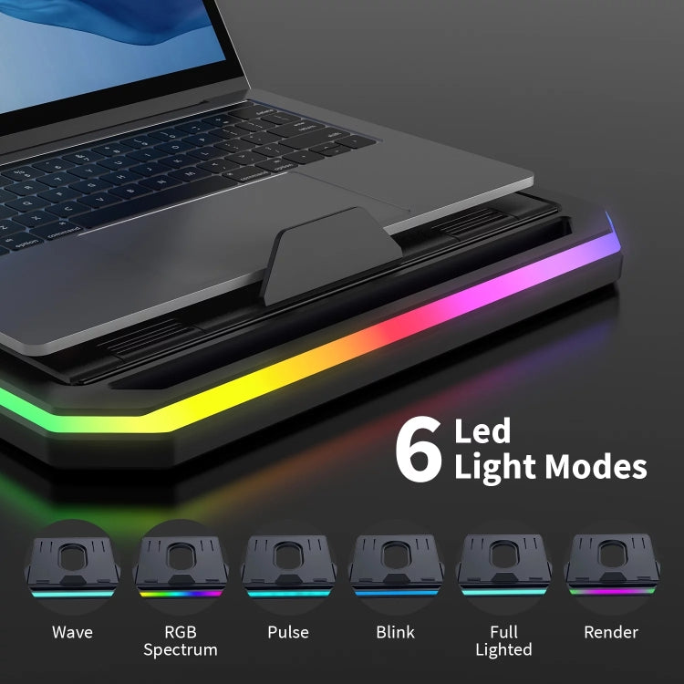 Laptop Stand with RGB Lighting 9-Level Adjustable Notebook Stand(Pink) - HoMEdemic™ 