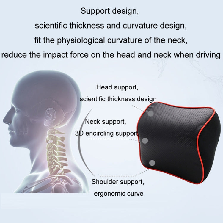 Leather Memory Foam All Season Car Seat Neck Support Cushion Headrest+Waist Pad(Beige) - HoMEdemic™ 