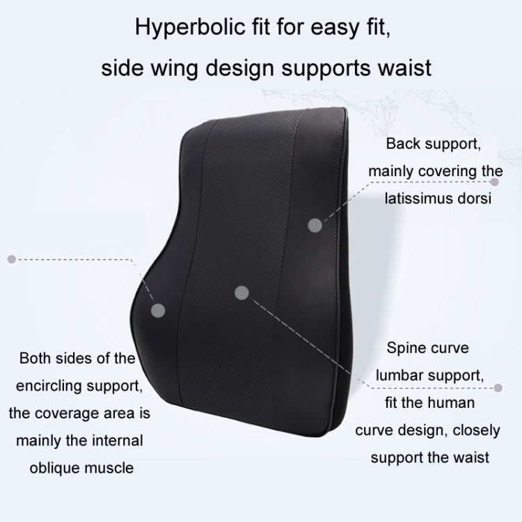 Leather Memory Foam All Season Car Seat Neck Support Cushion Headrest+Waist Pad(Beige) - HoMEdemic™ 