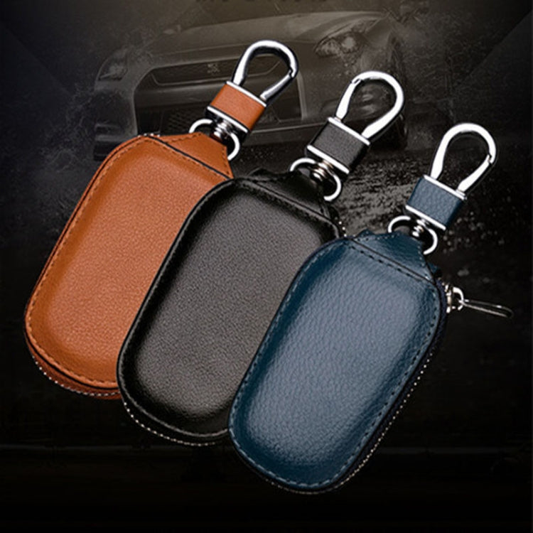 Leather Men Multifunctional Car Key Bag Large Capacity Universal Waist Hanging Key Storage Bag(Blue) - HoMEdemic™ 