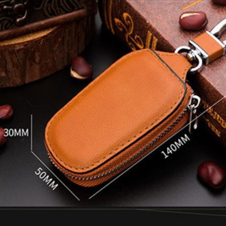 Leather Men Multifunctional Car Key Bag Large Capacity Universal Waist Hanging Key Storage Bag(Brown) - HoMEdemic™ 
