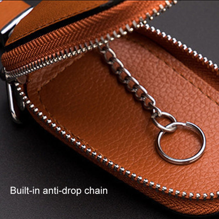 Leather Men Multifunctional Car Key Bag Large Capacity Universal Waist Hanging Key Storage Bag(Brown) - HoMEdemic™ 
