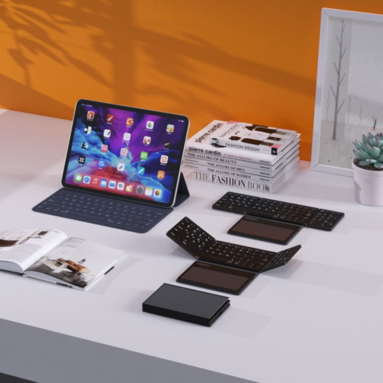 Leather Wireless Bluetooth Keyboard With Touch-Pad Multi-System External Portable Universal Keypad - HoMEdemic™ 