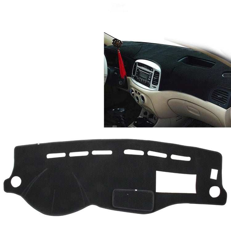 Left-hand Drive Dark Mat Car Dashboard Cover Car Light Pad Instrument Panel Sunscreen for Modern Accent (Please note the model and year), For Modern Accent - HoMEdemic™ 