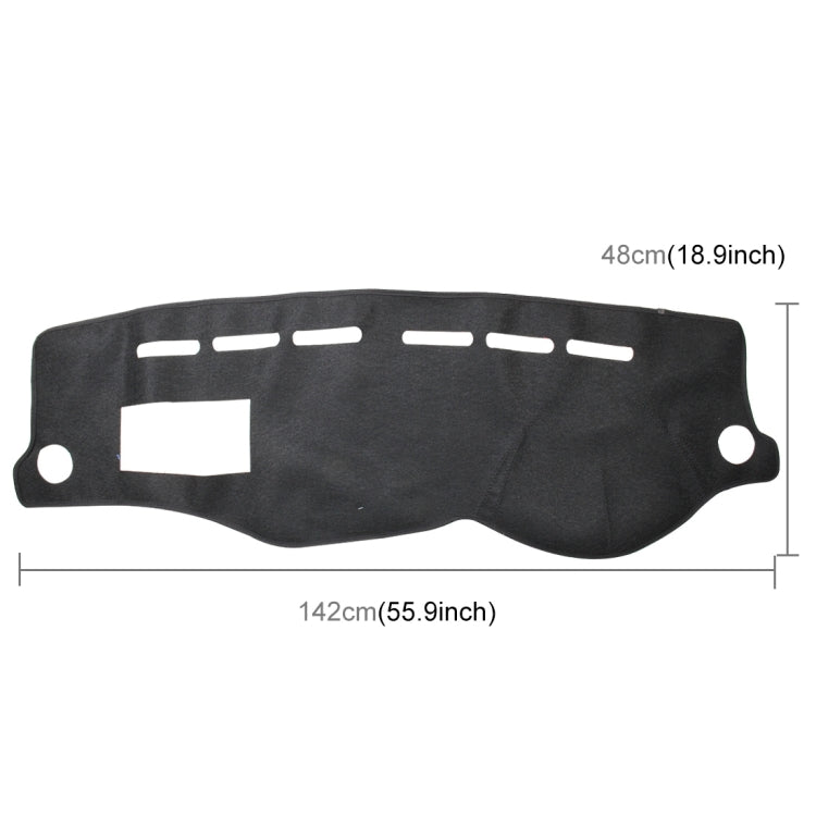 Left-hand Drive Dark Mat Car Dashboard Cover Car Light Pad Instrument Panel Sunscreen for Modern Accent (Please note the model and year), For Modern Accent - HoMEdemic™ 