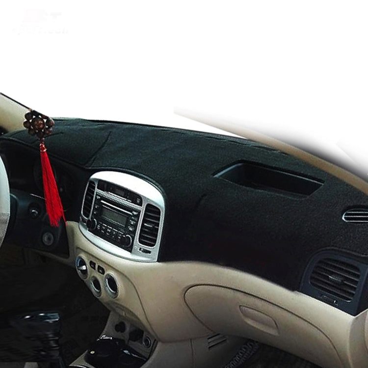 Left-hand Drive Dark Mat Car Dashboard Cover Car Light Pad Instrument Panel Sunscreen for Modern Accent (Please note the model and year), For Modern Accent - HoMEdemic™ 