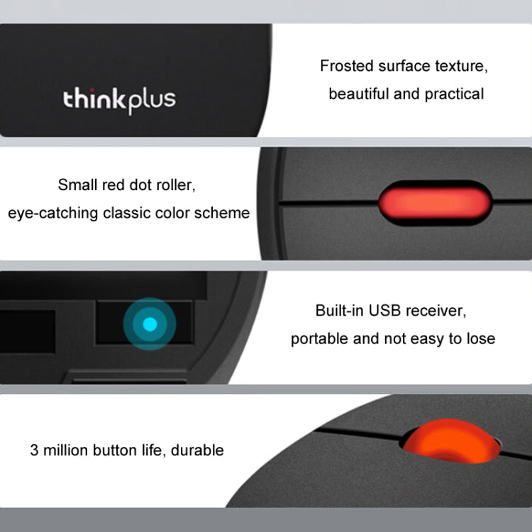 Lenovo Thinkplus M80 Office Lightweight Ergonomic Laptop Mouse, Specification: Wireless - HoMEdemic™ 