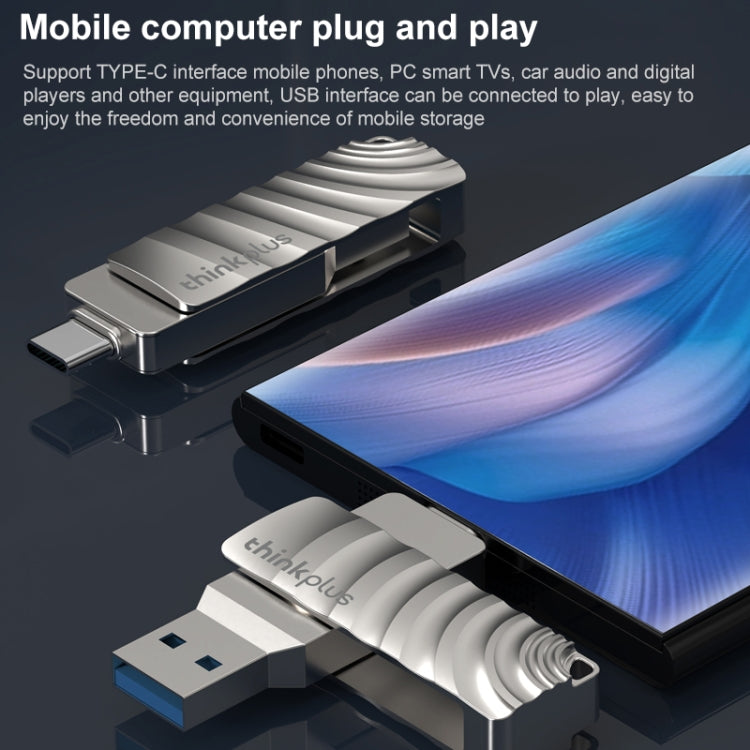 Lenovo Thinkplus MU232 USB 3.2 + USB-C / Type-C Dual Head Flash Drive, Memory:128GB - HoMEdemic™ 