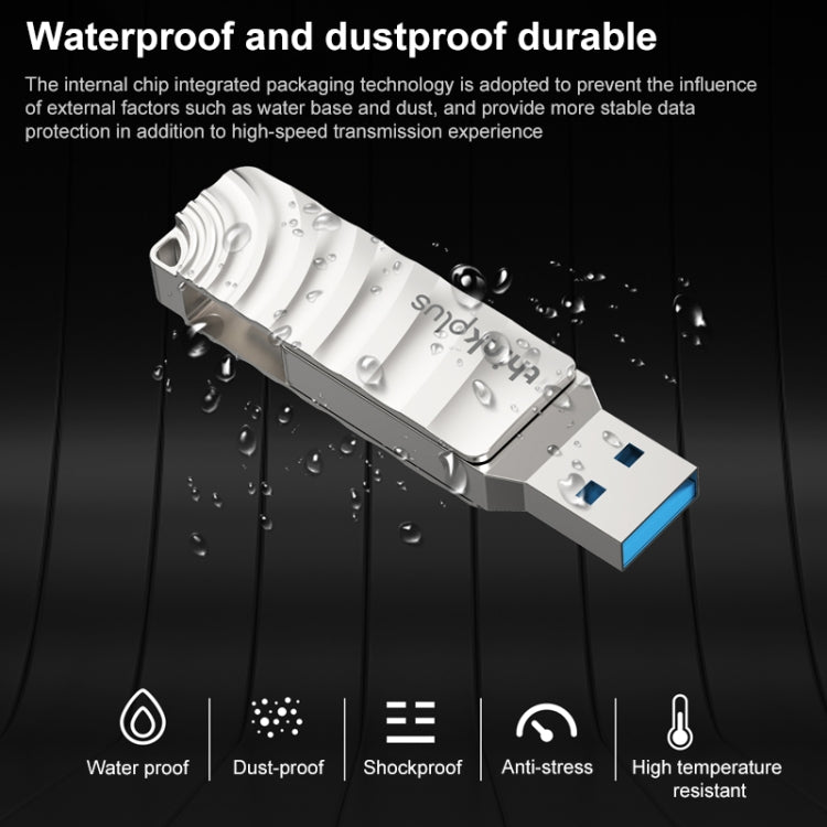 Lenovo Thinkplus MU232 USB 3.2 + USB-C / Type-C Dual Head Flash Drive, Memory:256GB - HoMEdemic™ 
