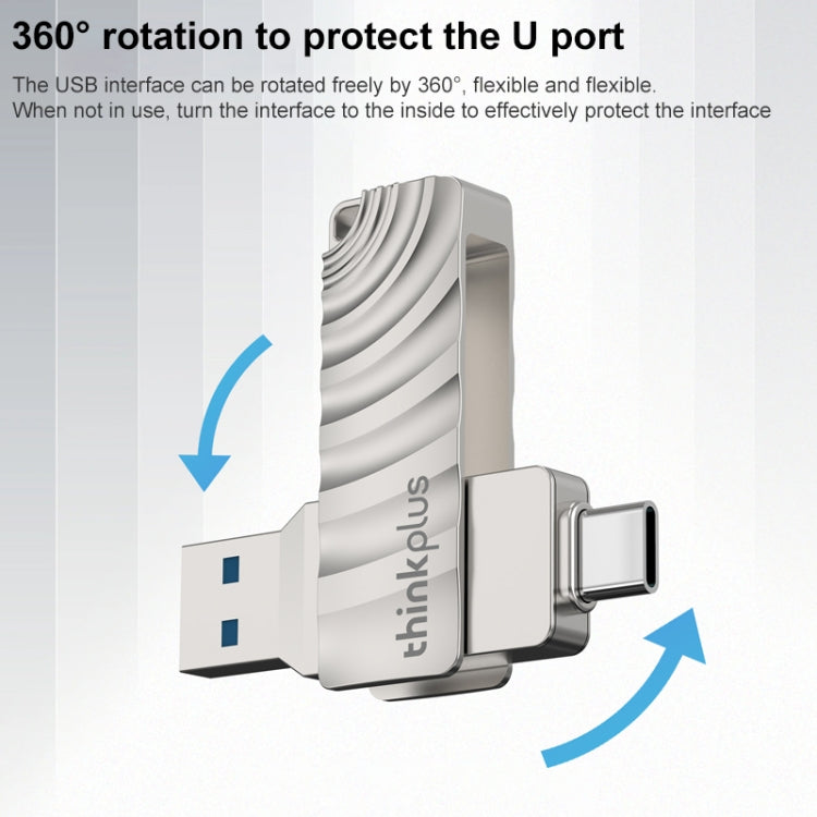 Lenovo Thinkplus MU232 USB 3.2 + USB-C / Type-C Dual Head Flash Drive, Memory:64GB - HoMEdemic™ 