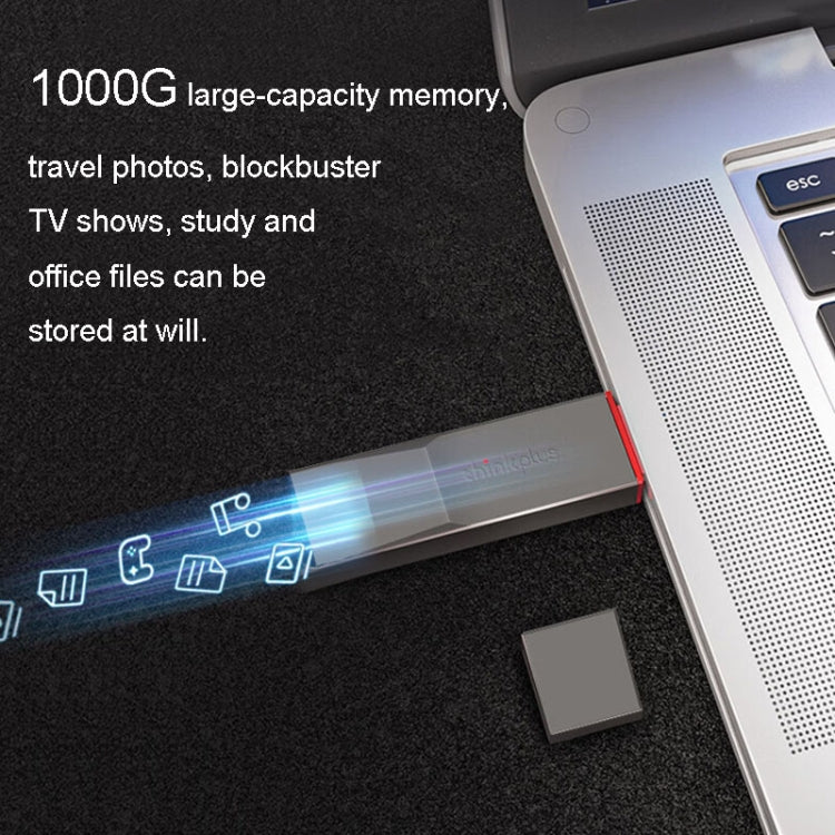 Lenovo Thinkplus TU180 Pro USB3.2 Metal Mobile Flash Drive, Capacity: 1000G - HoMEdemic™ 