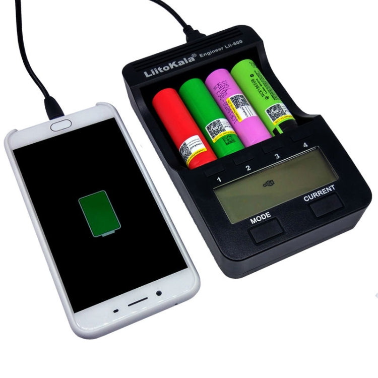 LiitoKala lii-500 Lithium Battery Charger for Li-ion IMR 18650, 26650, 16340, 14500, 10440, 18500, EU Plug - HoMEdemic™ 