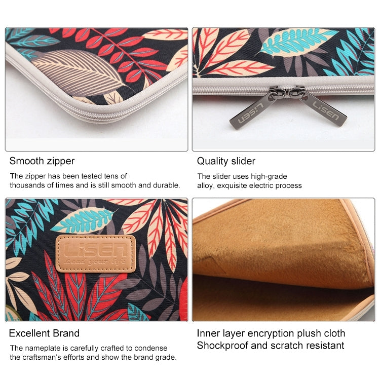 Lisen 6.0 inch Sleeve Case Colorful Leaves Zipper Briefcase Carrying Bag for Amazon Kindle, 6.0 inch - HoMEdemic™ 