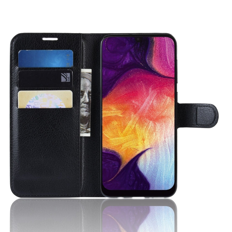 Litchi Texture Horizontal Flip Leather Case for Galaxy A50, with Wallet & Holder & Card Slots, For Galaxy A50 (1), For Galaxy A50  (1) - HoMEdemic™ 