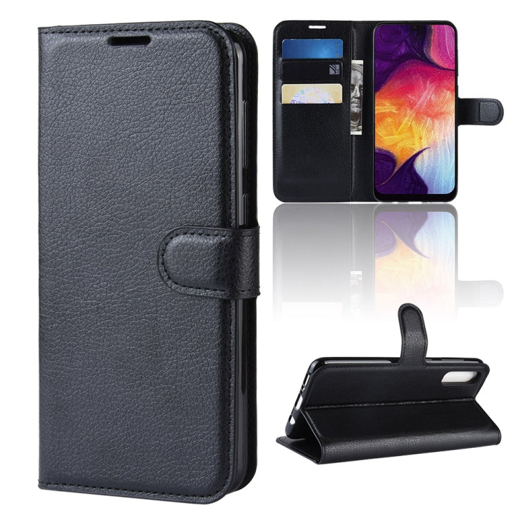 Litchi Texture Horizontal Flip Leather Case for Galaxy A50, with Wallet & Holder & Card Slots, For Galaxy A50 (1), For Galaxy A50  (1) - HoMEdemic™ 