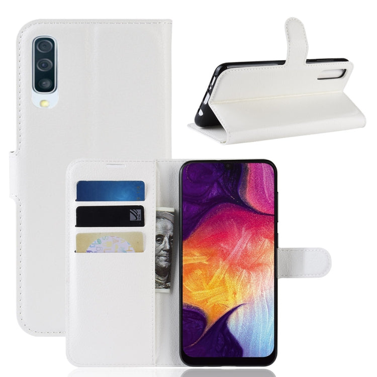 Litchi Texture Horizontal Flip Leather Case for Galaxy A50, with Wallet & Holder & Card Slots, For Galaxy A50 (1), For Galaxy A50  (1) - HoMEdemic™ 