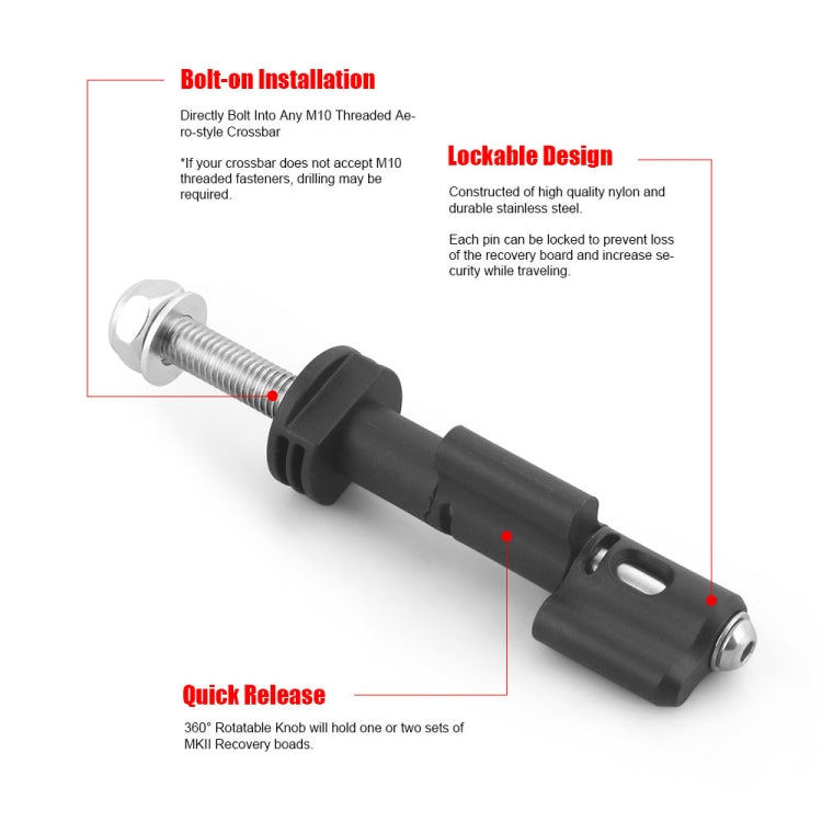 Lockable Anti-Theft Security Mounting Pin Set For MaxTrax MKII(Black) - HoMEdemic™ 