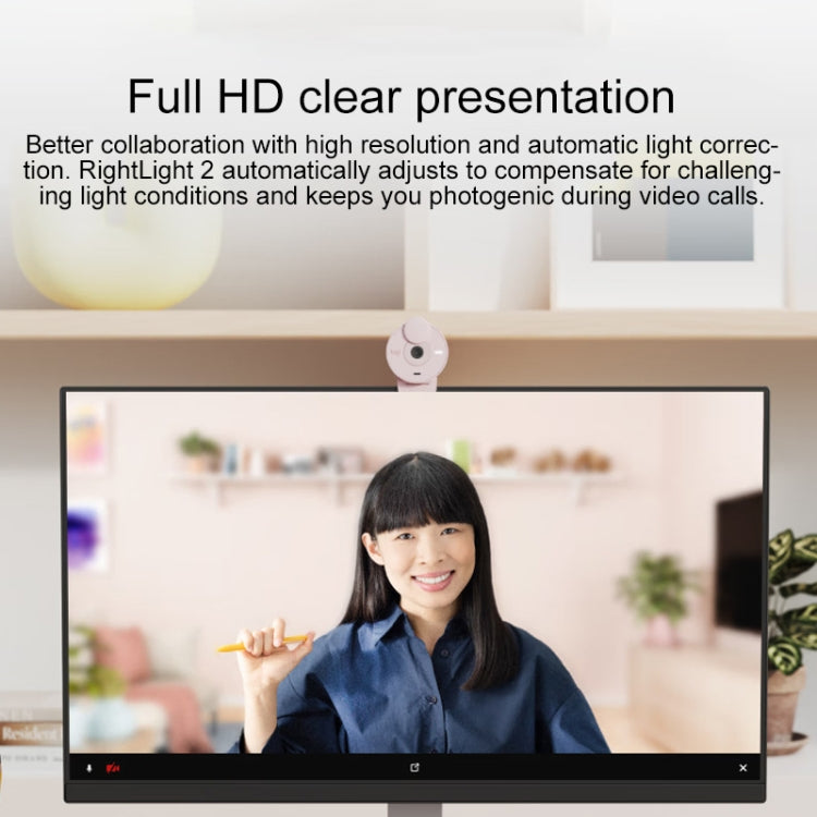 Logitech Brio 300 2MP 1080P Full HD IP Camera with Noise Reduction Microphone (Black) - HoMEdemic™ 