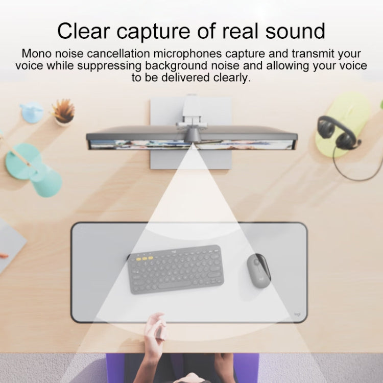 Logitech Brio 300 2MP 1080P Full HD IP Camera with Noise Reduction Microphone (White) - HoMEdemic™ 