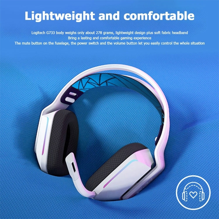 Logitech G733 LIGHT SPEED Wireless RGB Gaming Headset (Purple) - HoMEdemic™ 