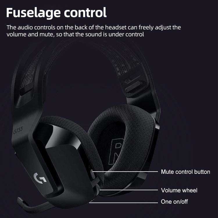 Logitech G733 LIGHT SPEED Wireless RGB Gaming Headset (Purple) - HoMEdemic™ 