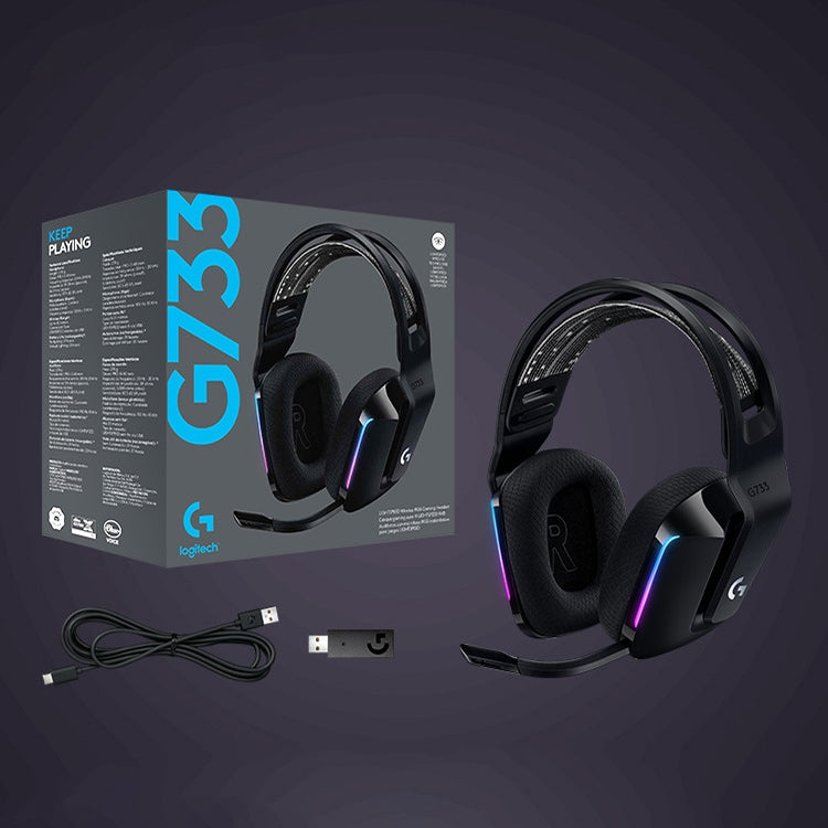 Logitech G733 LIGHT SPEED Wireless RGB Gaming Headset (Purple) - HoMEdemic™ 