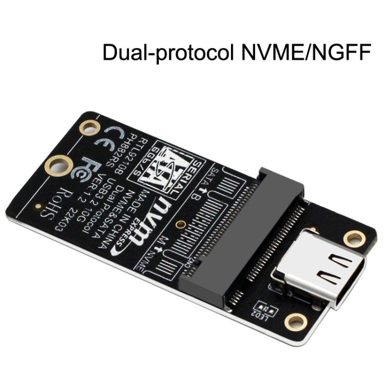 M.2 NVME Hard Disk Box Transfer Card RTL9210B Chip Type-C / USB-C USB3.1 Gen2 10Gbps(Black) - HoMEdemic™ 