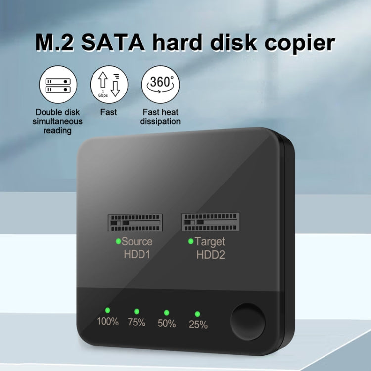 M.2 SATA Hard Disk Duplicator Solid State Drive SSD Mobile Hard Drive Enclosure(Black) - HoMEdemic™ 