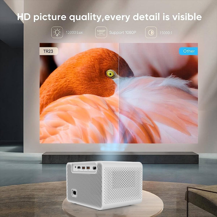 M10 Plus 1280x720P Projector 2.4G / 5G WIFI Bluetooth 5.2 Android 11 System Home Cinema EU Plug - HoMEdemic™ 