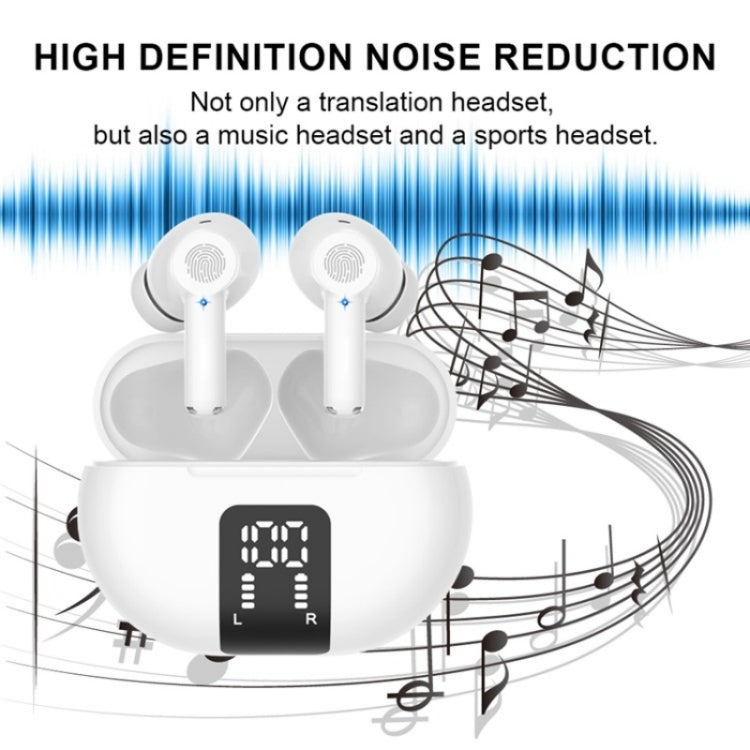M10 Wireless Bluetooth Smart Voice Translator Headset Multiple Languages Translation Earphones(White) - HoMEdemic™ 