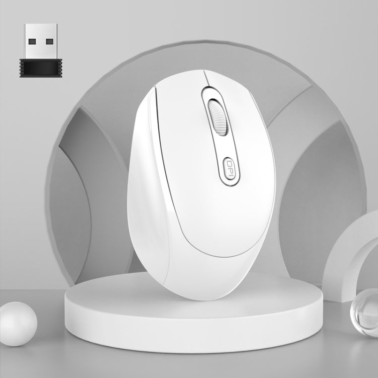 M107 4-buttons 1600 DPI 2.4GHz Wireless Mouse, Battery Version (White) - HoMEdemic™ 