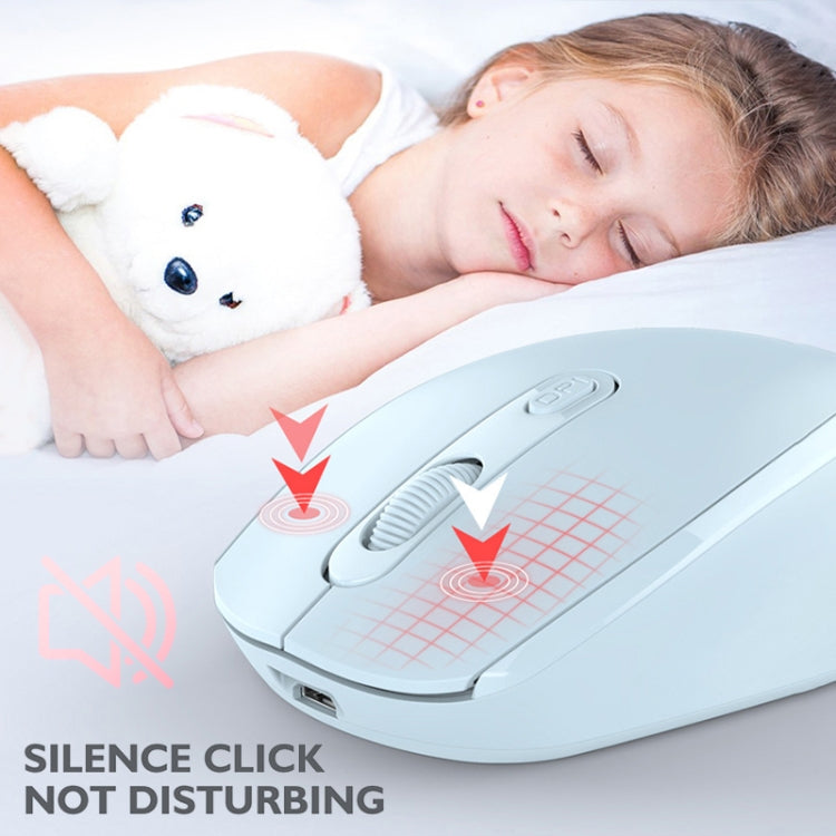 M107 4-buttons 1600 DPI 2.4GHz Wireless Rechargeable Mouse (Blue) - HoMEdemic™ 