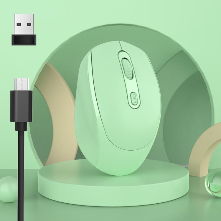 M107 4-buttons 1600 DPI 2.4GHz Wireless Rechargeable Mouse (Green) - HoMEdemic™ 