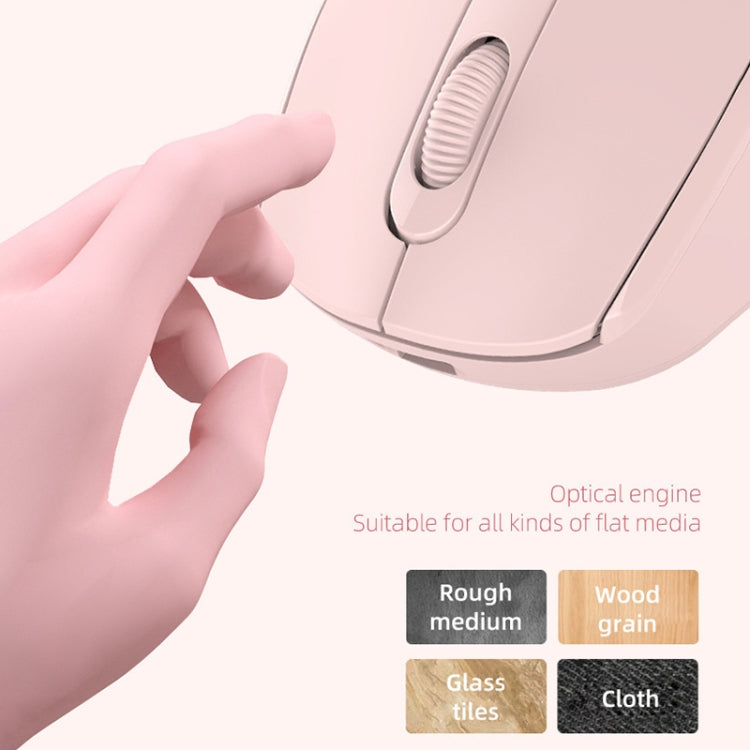 M107 4-buttons 1600 DPI 2.4GHz Wireless Rechargeable Mouse (Pink) - HoMEdemic™ 