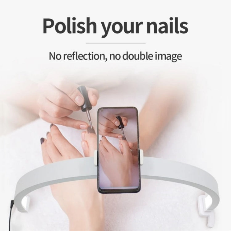 M12X Foldable LED Half Moon Lamp Touch Control Nail Art Lamp, Length: 56cm(AU Plug) - HoMEdemic™ 
